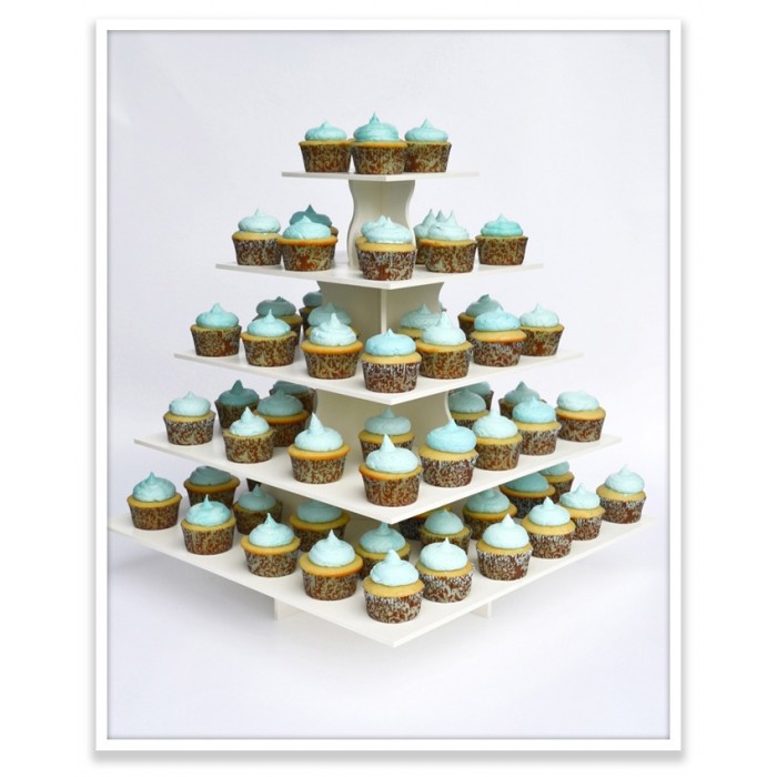 100 Cupcake Stand. 7 Tiers Clear Birthday Party Wedding Decoration