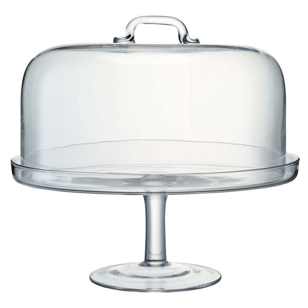 Cake Stand And Dome. Libbey Selene Glass Cake Stand with Dome.