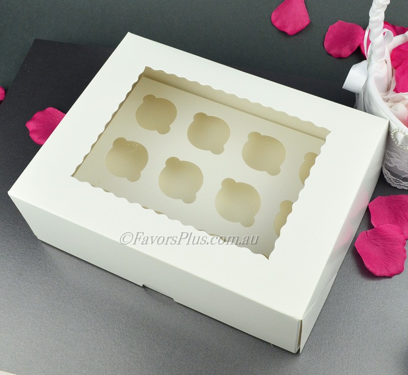 Small Cupcake Boxes. 50 PCS Cupcake Boxes with Window & Insert OAMCEG