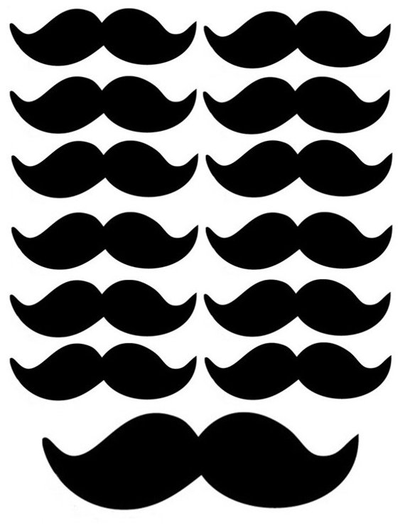 Mustache Cake Topper. Flairs New York Happy Birthday Decorations Banner ...