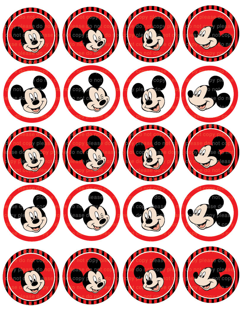 Free Printable Mickey Mouse Cupcake Toppers Printable Word Searches
