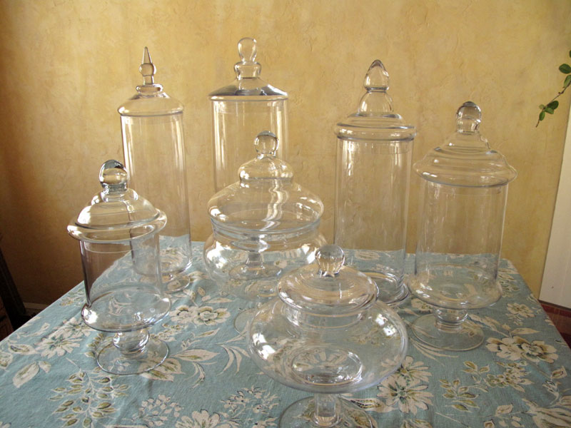 Candy Bar Jars. Woaiwo-q Candy Jars Set of 3,27oz Clear Apothecary Jars ...