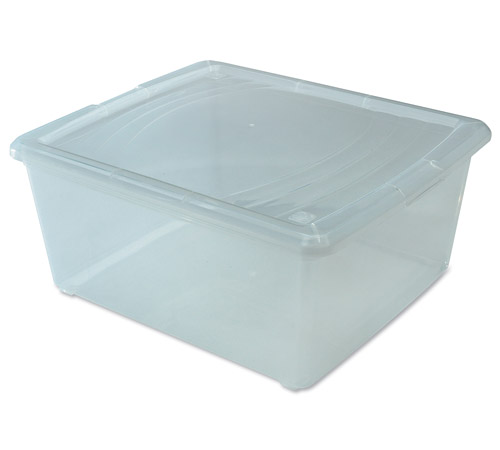 Storage Containers Plastic. Rubbermaid Clear Cleverstore 30 QT Pack of